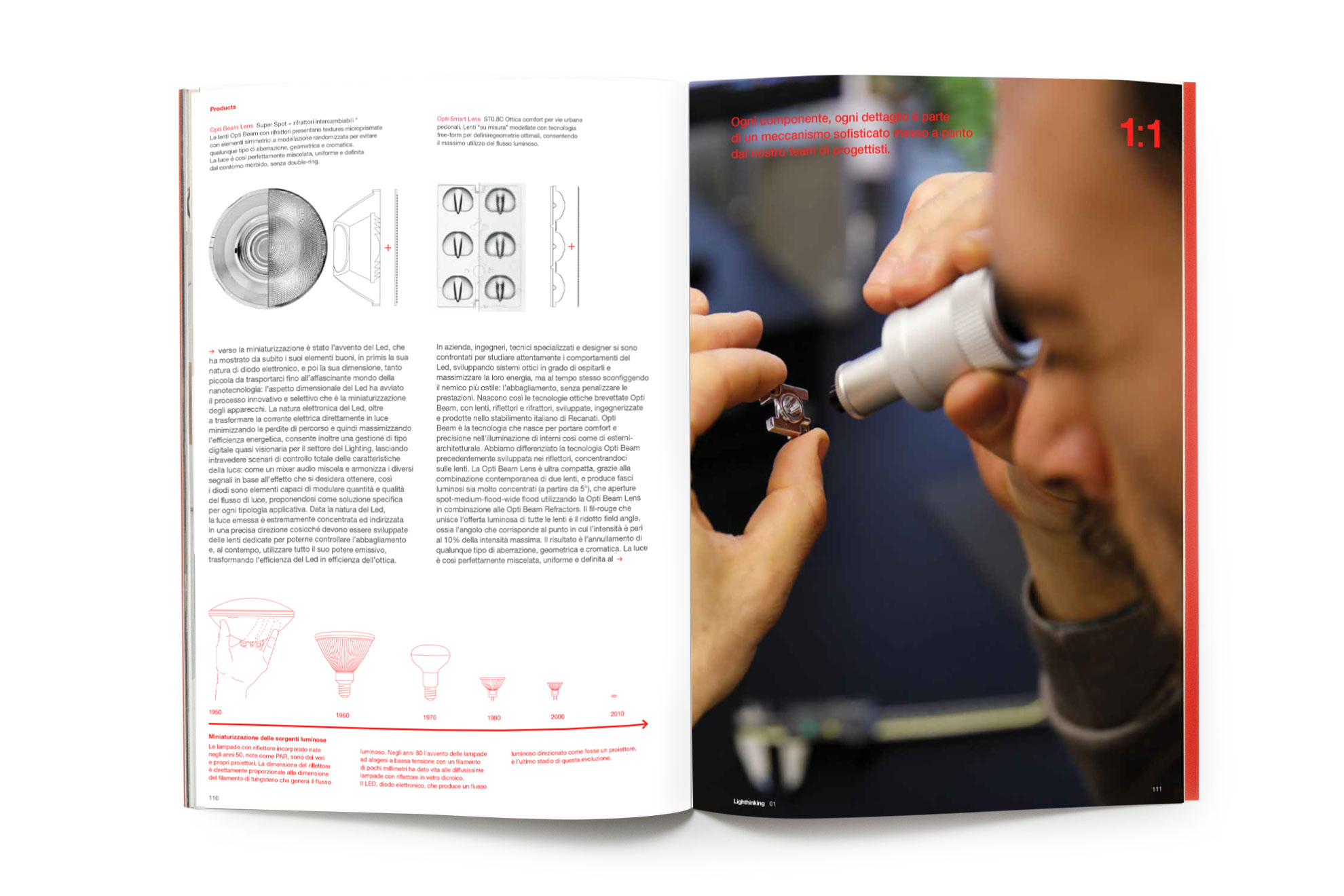 Interno Lighthinking, rivista aziendale iGuzzini