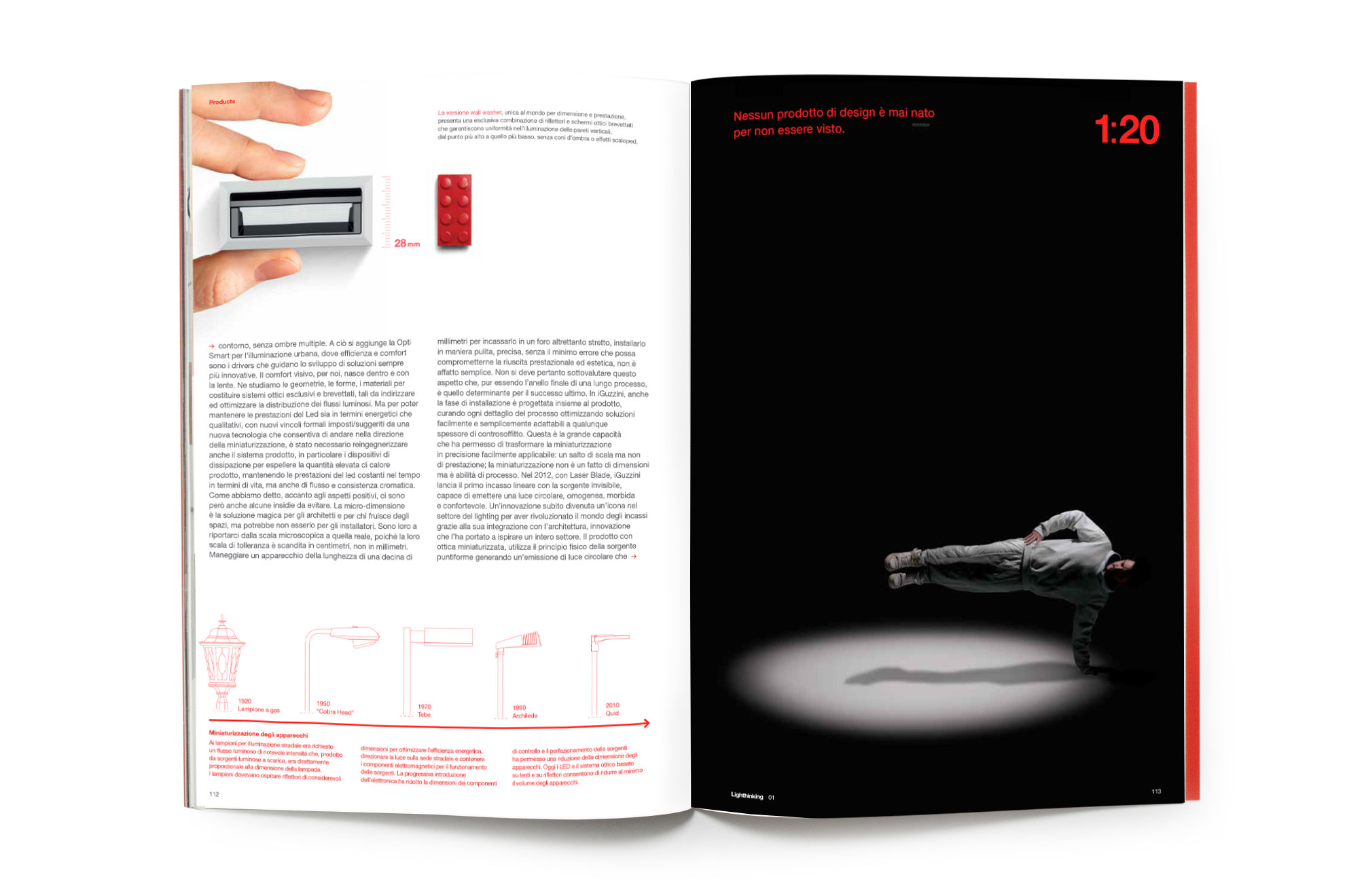 Interno Lighthinking, rivista aziendale iGuzzini