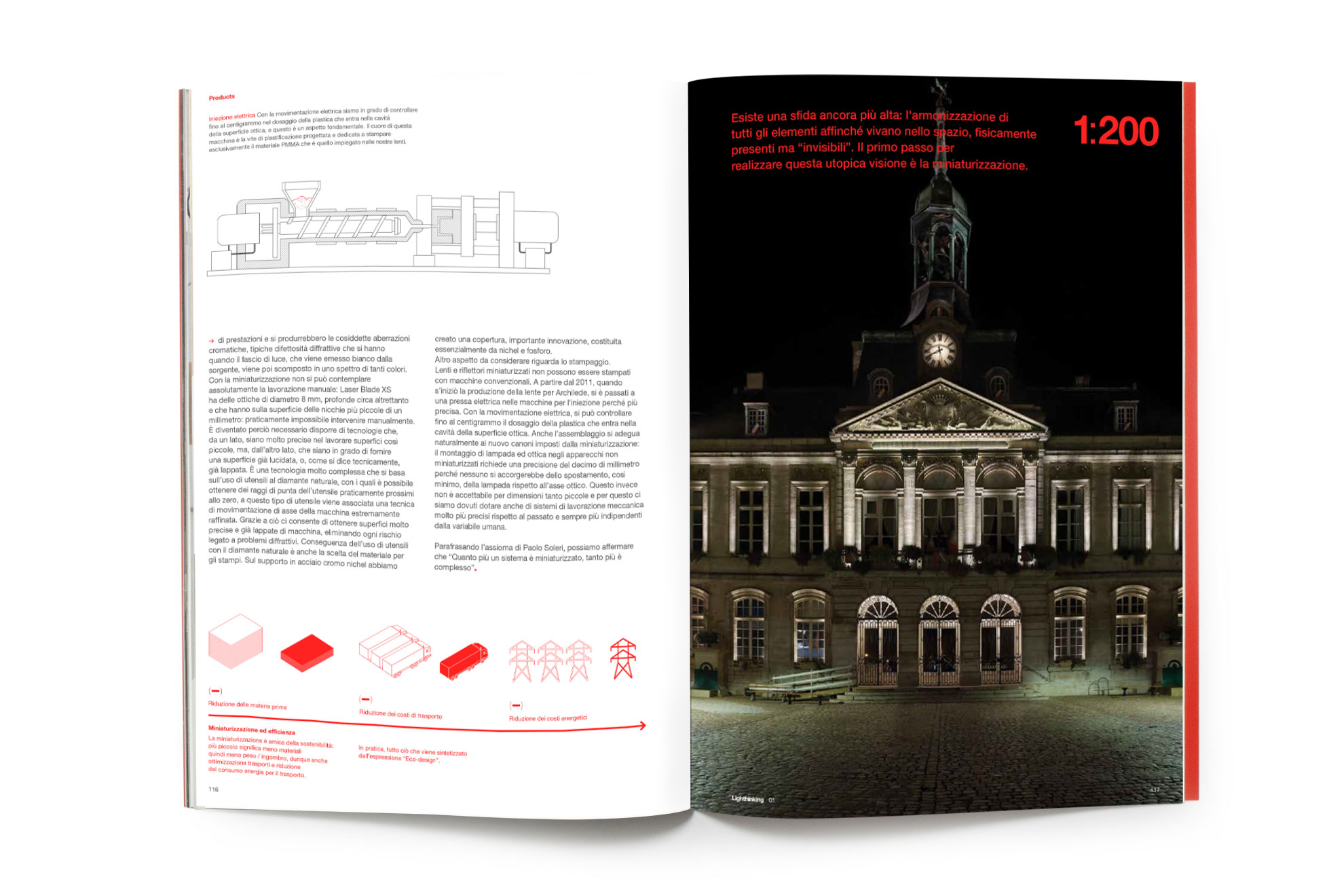 Interno Lighthinking, rivista aziendale iGuzzini